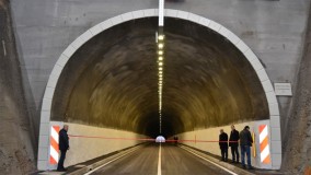 Reconstructed tunnel at the entrance to Pale now open